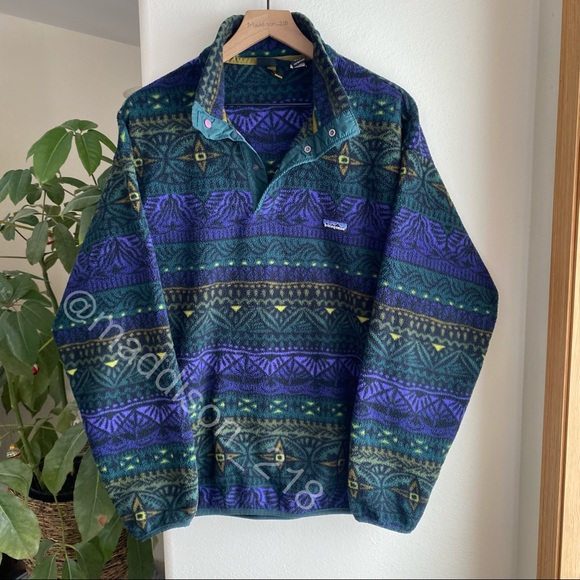 Patagonia Other - Patagonia Vintage Synchilla Snap-T Large Fleece Tradewinds Hunter Green L